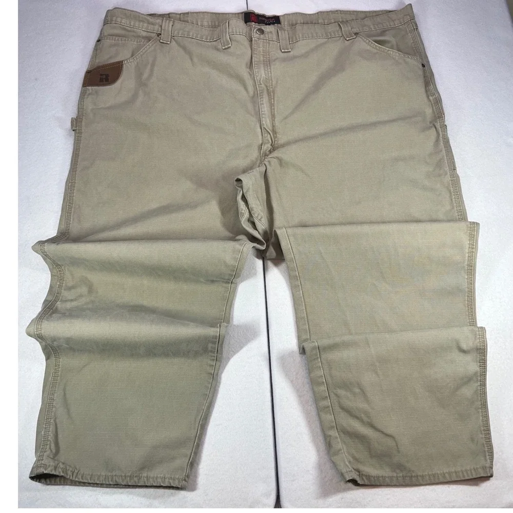 Wrangler Riggs Workwear Pants Khaki Ripstop Carpenter Utility Gorpcore 55x32